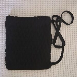 Black Knit Crossbody